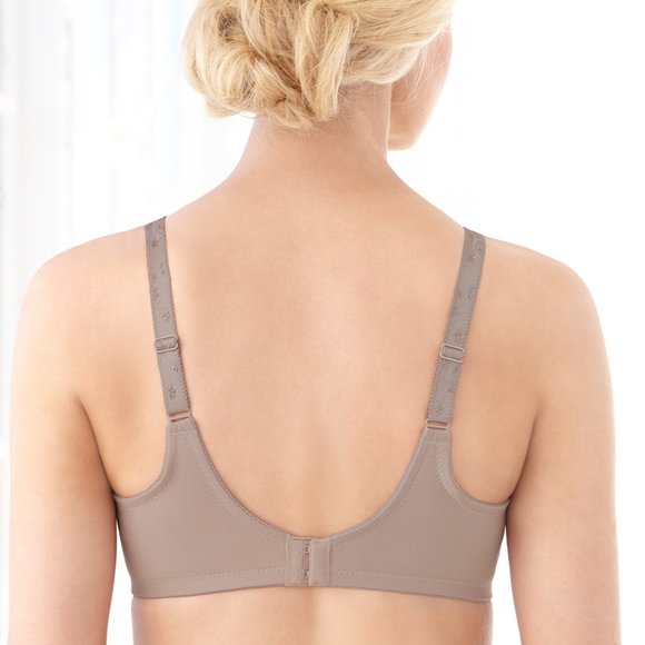 Glamorise 32C ELEGANCE Bra (UNDERWIRED) Embroidered (SMOOTHING) TAUPE NEW - Picture 9 of 11